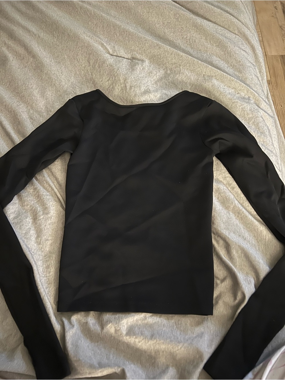 Ardene Black Long Sleeve Women's Top with Scoop Neck